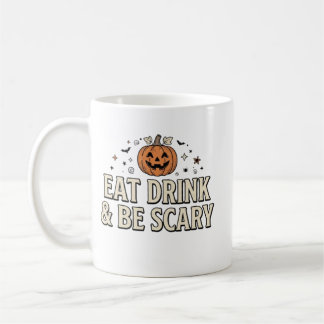 Caneca De Café Coma, Beba E Seja Assustador no Halloween