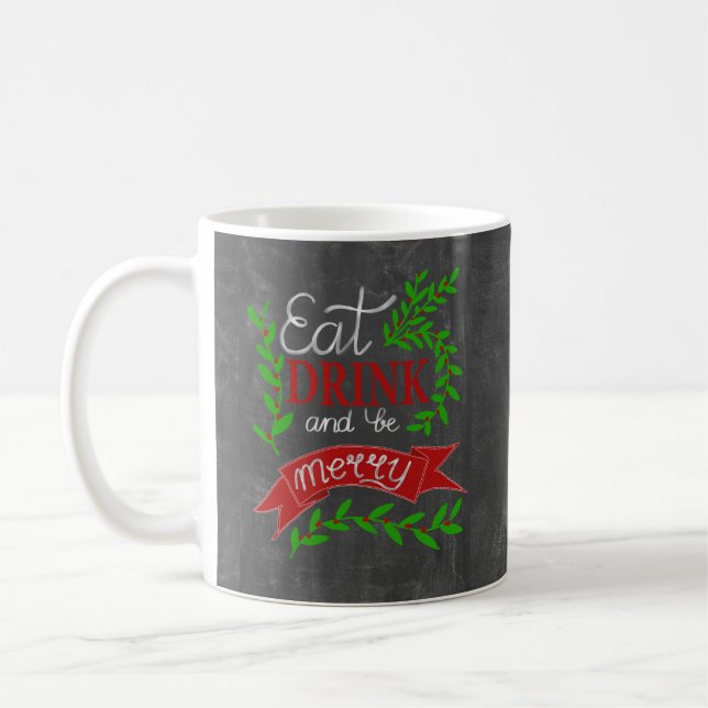 Caneca De Café Coma, beba e seja Feliz (Esquerda)