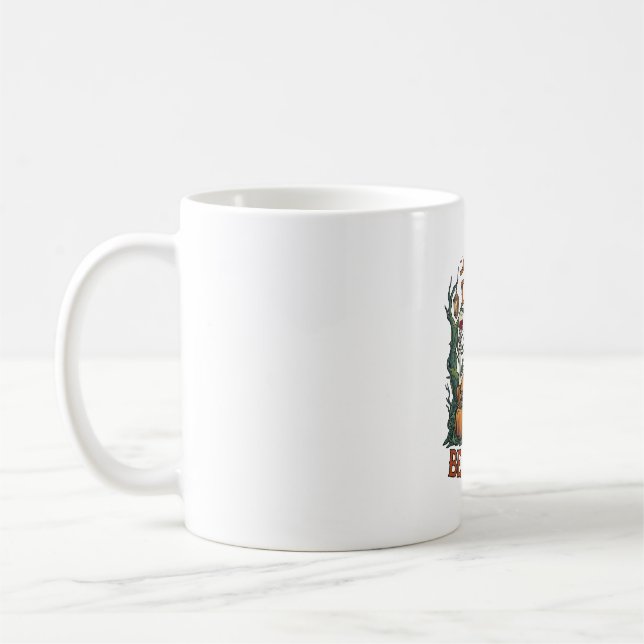 Caneca De Café Coma Beba Seja Esqueleto Assustador Abóboras de Ha (Esquerda)