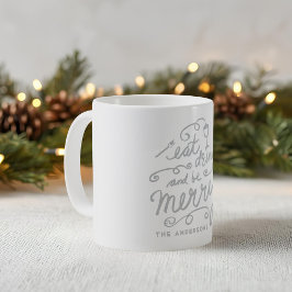 Caneca De Café Coma Bebida e seja Feliz Natal personalizado