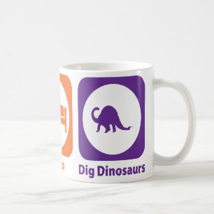 Caneca De Café Coma dinossauros da escavação do sono