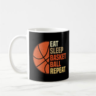 Caneca De Café Coma, Dorme, Basquete, Repita