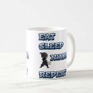 Caneca De Café Coma, Dorme, Ninja, Repita
