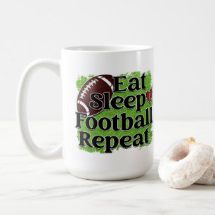Caneca De Café Coma, Dorme, Repita Futebol