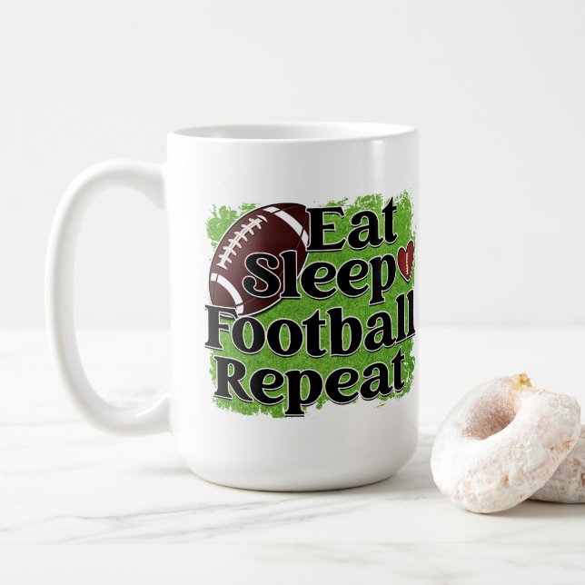Caneca De Café Coma, Dorme, Repita Futebol (Com Donut)