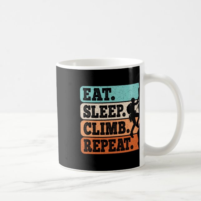 Caneca De Café Coma Dormir Escalar Repetir Rock Climbing Boulderi (Direita)