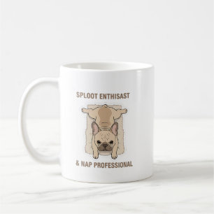 Caneca De Café Coma Dormir Espalmar Desenho Engraçado de Bulldog 