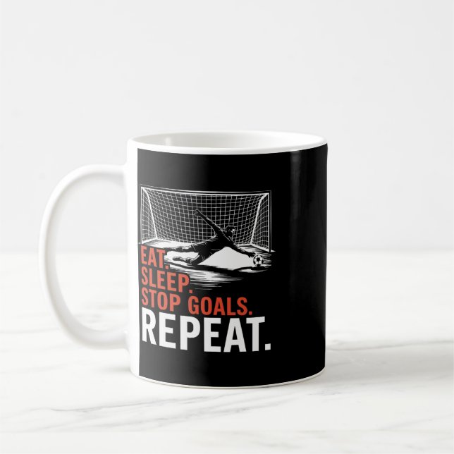 Caneca De Café Coma Dormir Parar Meta Repetir, Treinar Equipe E G (Esquerda)