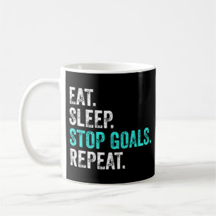 Caneca De Café Coma Dormir Parar Metas Repetir - Presente de Gole