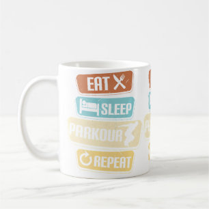 Caneca De Café Coma Dormir Parkour Repita Parkour