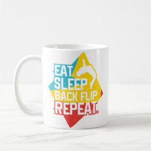 Caneca De Café Coma Dormir Salto para Trás Repetir Ginástica Retr