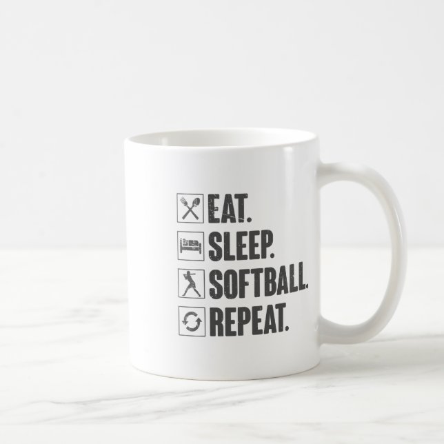 Caneca De Café Coma Dormir Softll Repetir - Softll Presente Para  (Direita)