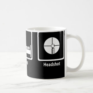 Caneca De Café Coma, durma, Headshot - Gamer de FPS
