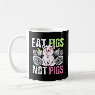 Caneca De Café Coma Figos Não Pigs Vegan Herbivore Citação Pun