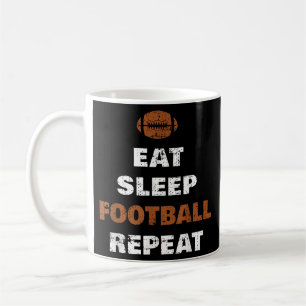 Caneca De Café Coma Futebol Dormir Repita Amor Futebol Vintage Gi