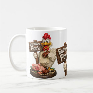 Caneca De Café Coma Mais Carne de Porco
