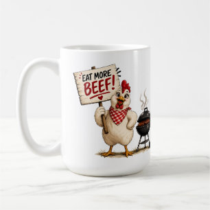 Caneca De Café Coma Mais Carne! Frango