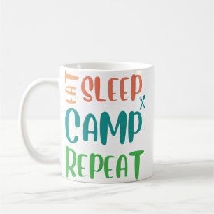 Caneca De Café Coma o acampamento do sono repetidamente - A vida 