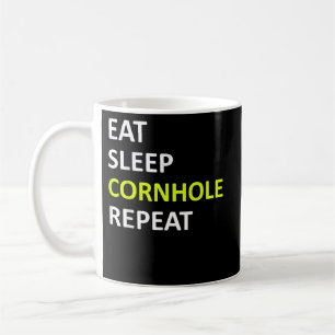 Caneca De Café Coma o Cornhole Repetir o Jogador da Cornhole Engr