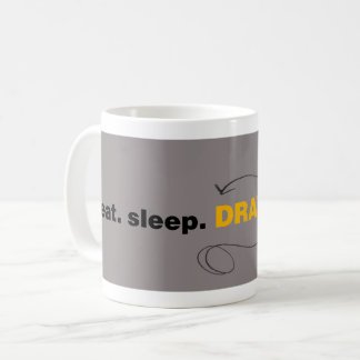 Caneca De Café Coma o Desenhar do Sono Repetir Café Tea Mug Cup p