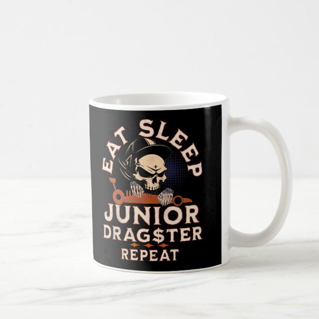 Caneca De Café Coma o Dragster Júnior Repetir Caveira Jr Dragster (Direita)