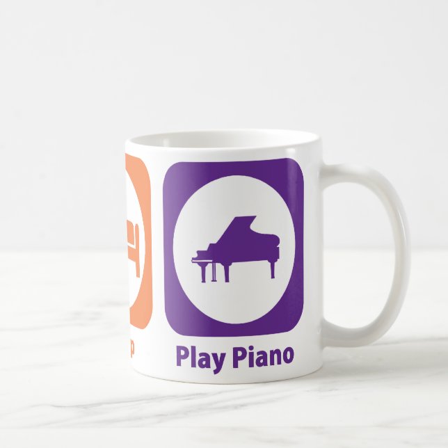 Caneca De Café Coma o piano do jogo do sono (Direita)
