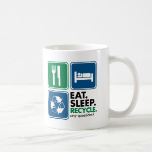 Caneca De Café Coma o reciclar do sono