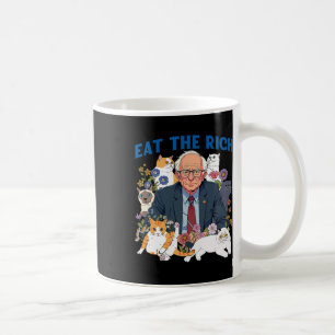 Caneca De Café Coma O Rich Bernie Sanders Floral Cat Resiste A Ag