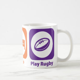Caneca De Café Coma o rugby do jogo do sono