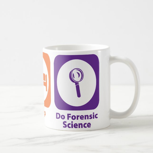 Caneca De Café Coma o sono fazem a ciência forense (Direita)