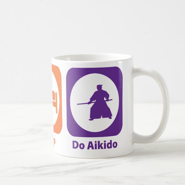 Caneca De Café Coma o sono fazem o Aikido (Direita)