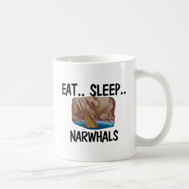 Caneca De Café Coma o sono NARWHALS (Direita)
