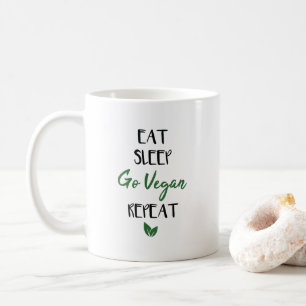 Caneca De Café Coma o sono vão Vegan baseado planta da dieta da