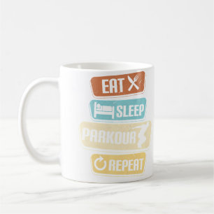Caneca De Café Coma Parkour Durma Repita Parkour