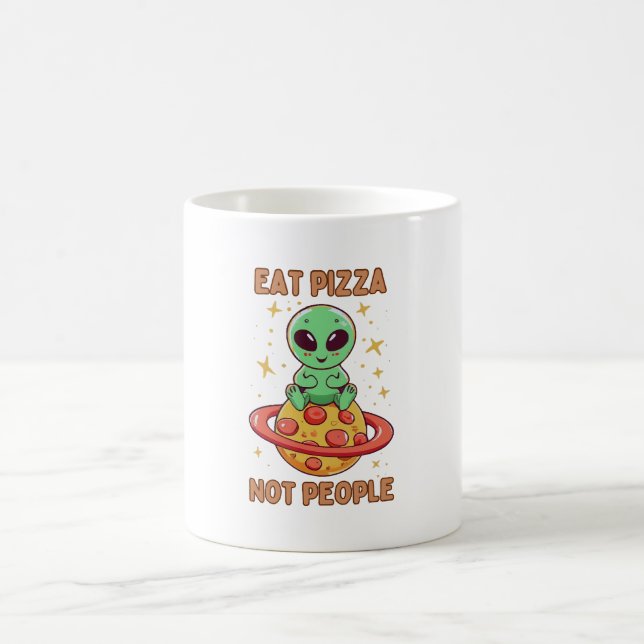 Caneca De Café Coma pizza não pessoas (Centro)
