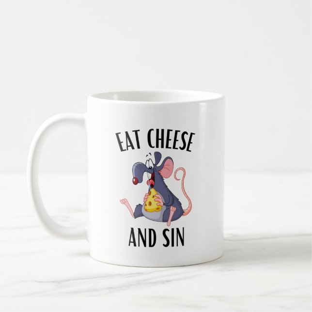 Caneca De Café Coma queijo e pecado (Esquerda)
