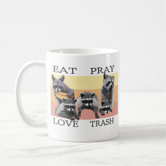CANECA DE CAFÉ COMA REZAR AMOR TRASH