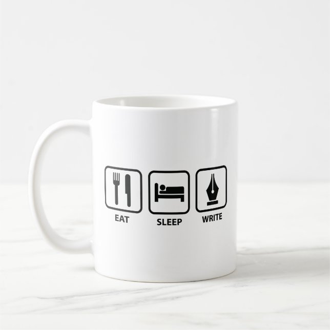 Caneca De Café Coma Sleep Escreva Coffee Mug (Esquerda)