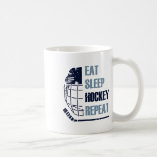 Caneca De Café Coma Soneca Hóquei Repetir Máscara Divertida Adesi