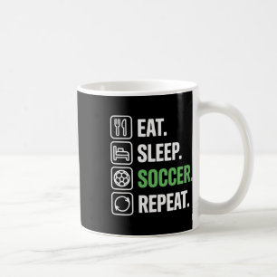 Caneca De Café Coma Sonho Futebol Repita Treinador Fã Jogador Men