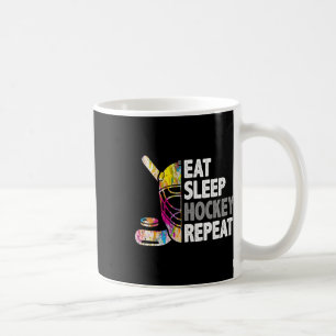 Caneca De Café Coma Sonho Hockey Repita Amantes de Hóquei no Gelo