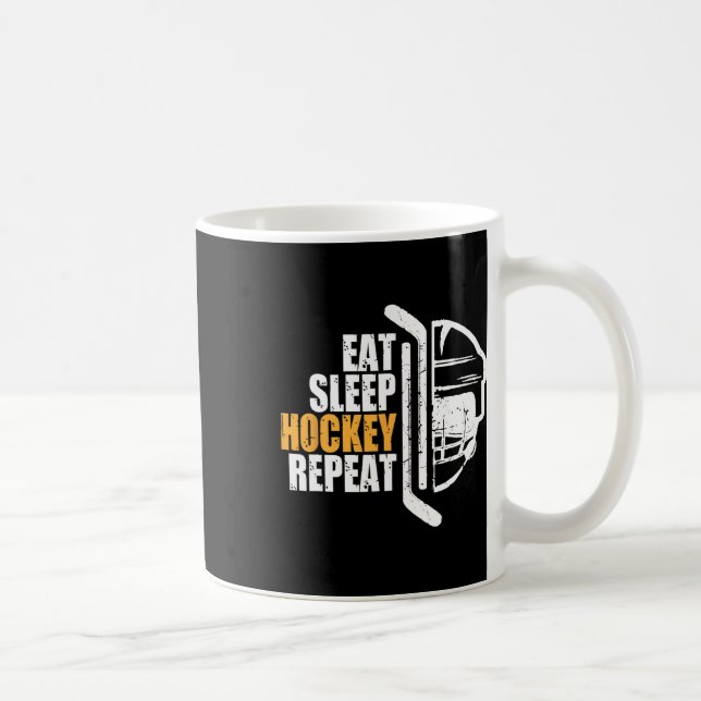 Caneca De Café Coma Sonho Hockey Repita Natal Para Adolescente Ad (Direita)