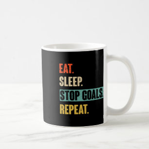 Caneca De Café Coma Sonho Parar Metas Repetir Goleiro Futebol Hóq