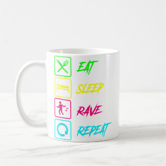 Caneca De Café Coma Sonho Rave Repita Festivaleiro de Música Edm