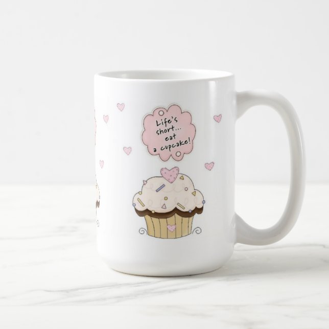 Caneca De Café Coma um cupcake (Direita)