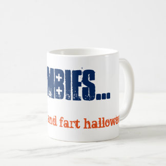 Caneca De Café Coma Zombies e Fart Halloween Emo Gótico Blue