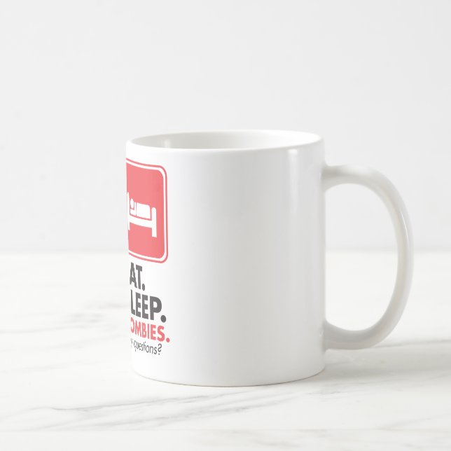 Caneca De Café Coma zombis do sono - vermelho (Direita)