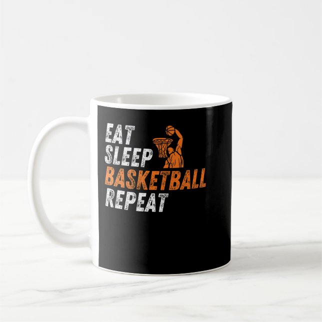 Caneca De Café Comam Bâmera de Sono Repito Meninos de Basquete Jo (Esquerda)