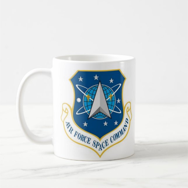 Caneca De Café Comando do Espaço da Força Aérea de 2 lados (Esquerda)
