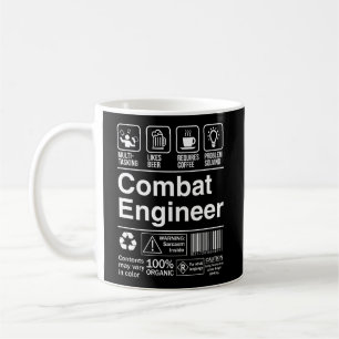 Caneca De Café Combate à etiqueta do produto do Engenheiro - Pres
